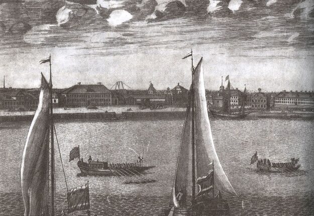А. Ф. Зубов. Панорама Петербурга, 1716